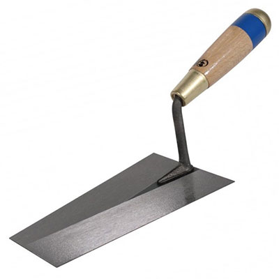 TALIAPLAST - Truelle italienne carrée acier manche bois Long. 22cm