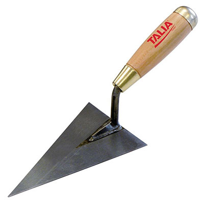 TALIAPLAST - Truelle trianglulaire pointue acier manche bois Long. 14cm