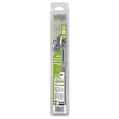 GYS - Electrodes de soudage inox 308L ø 2.5 x L. 300mm - vendu par 10
