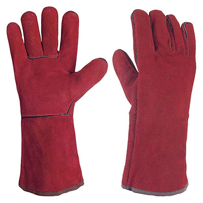 GYS - Gants de soudage cuir - rouge - taille 10