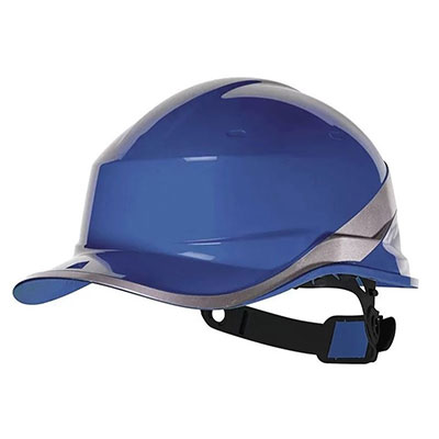 DELTA PLUS - Casque de chantier DIAMOND V avec visière - bleu