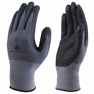 DELTA PLUS - Gants VE727 avec picots - gris et noir - taille 10