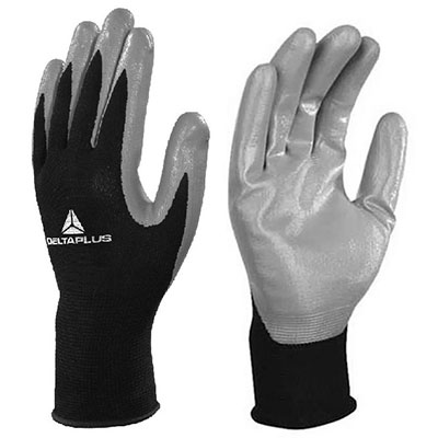 DELTA - Gants VE712GR - noir et gris - Taille 10 - Vendu en sachet de 10