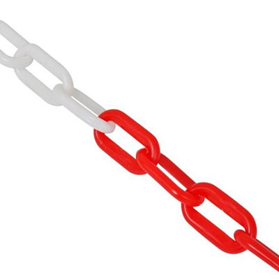 TALIAPLAST - Chaîne de signalisation plastique - rouge et blanc - ø 8mm x Long. 25m