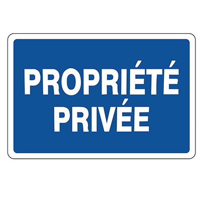 TALIAPLAST - Panneau de signalisation PROPRIETE PRIVEE l. 33 x H. 20cm