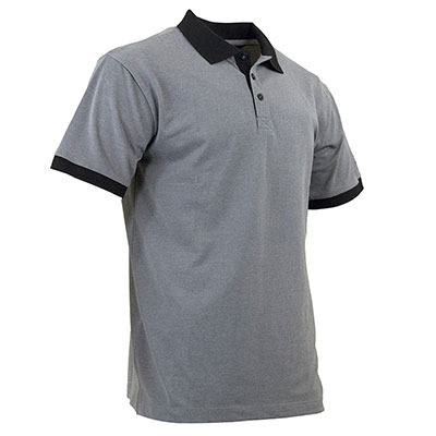 LMA - Polo DALLE manches courtes - gris anthracite et noir - taille M