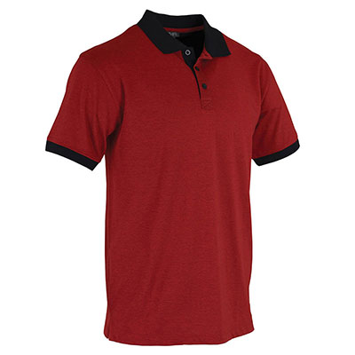 LMA - Polo CHAUX manches courtes - rouge et noir - taille L