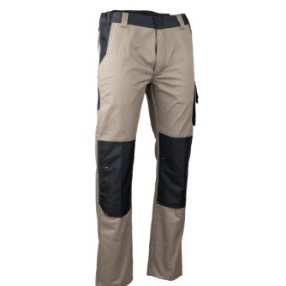 LMA - Pantalon de travail PRIAM - beige et gris - taille 48