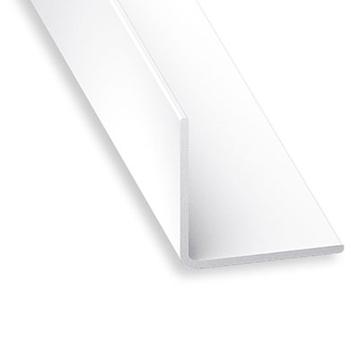 C.Q.F.D - Cornière de rive PVC 20 x 20mm - blanc - Long. 2 .60m