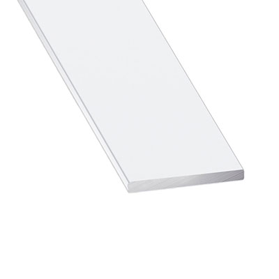 C.Q.F.D - Profilé plat alu laqué - blanc - l. 20mm x Long. 2 .50m