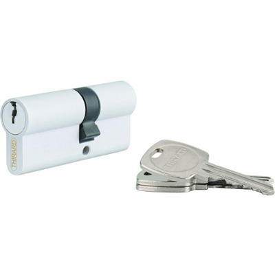 THIRARD - Cylindre Standard blanc 30 x 30mm + 3 clés