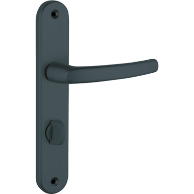 THIRARD - Ensemble de poignées à condamnation - modèle SULTANE - Gris anthracite - Entraxe 195 mm