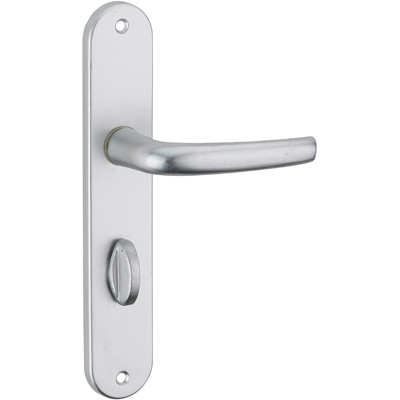 THIRARD - Ensemble poignées aluminium sur plaque MAIA à condamnation - Anodisé argent