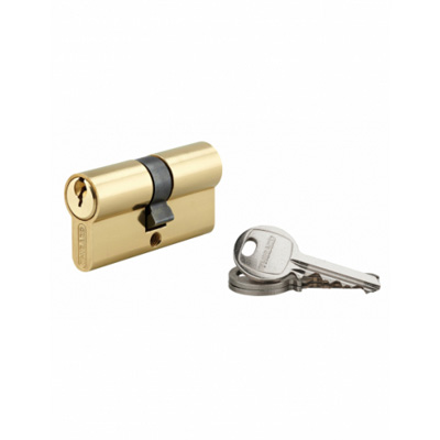 THIRARD - Cylindre Standard double entrée laiton 30 x 30mm + 3 clés