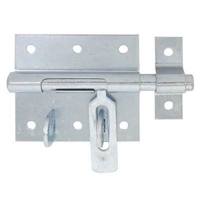 TORBEL - Verrou de box porte-cadenas avec gâche zingué ø 14mm