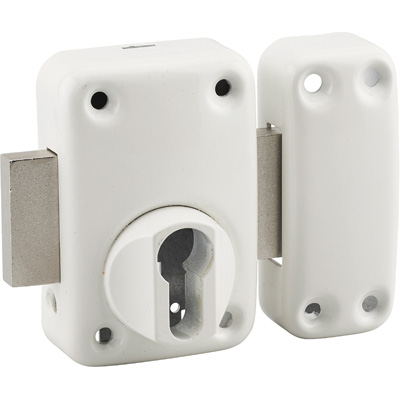 THIRARD - Boitier de verrou CAPITAL en applique à cylindre - blanc - H.90mm