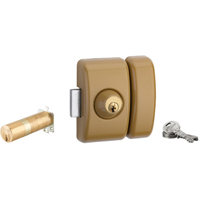 THIRARD - Verrou  Universel double entrée ajustable  HG5 - bronze + 3 clés