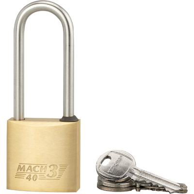 THIRARD - Cadenas à clé MACH 3 - anse 1/2 inox - 40mm + 3 clés