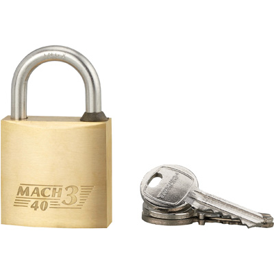 THIRARD - Cadenas à clé MACH 3 - anse inox - 40mm + 3 clés