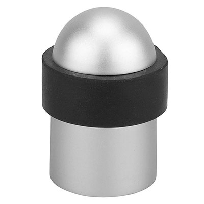 THIRARD - Butoir de sol alu avec bague caoutchouc - argent - ø 30mm