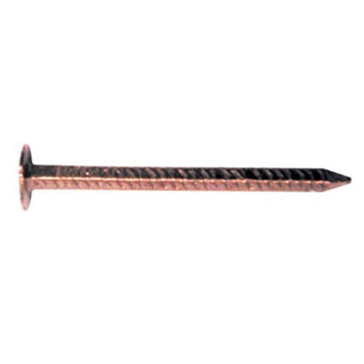 Pointes TEL crantées cuivre - tête exta large plate ø 3 x L. 40mm - boîte de 1kg