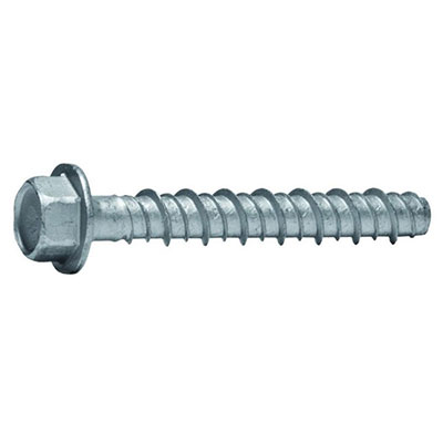 ING - Vis TH-béton zingué - tête hexagonale ø 6 x L. 60mm - vendu par 50