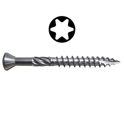 ING - Vis terrasse inox A2 - Torx® - tête fraisée bombée ø 5 x 60mm - vendu par 300