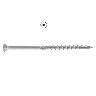 ETANCO - Vis bois SUPER WOOD zingué - Torx® - tête fraisée ø 6 x L. 100mm - vendu par 100
