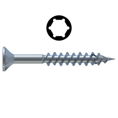 REISSER - Vis bois DNS® PLUS zingué bleu - Torx® - tête fraisée FP ø 4.5 x L. 80mm - vendu par 500