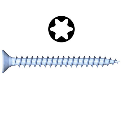 REISSER - Vis bois R2 PLUS zingué bleu - Torx® - tête fraisée FT ø 5 x L. 40mm - vendu par 100