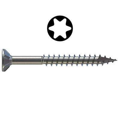 REISSER - Vis terrasse RZ inox A4 - Torx® - tête fraisée FP ø 5 x L. 60mm - vendu par 200