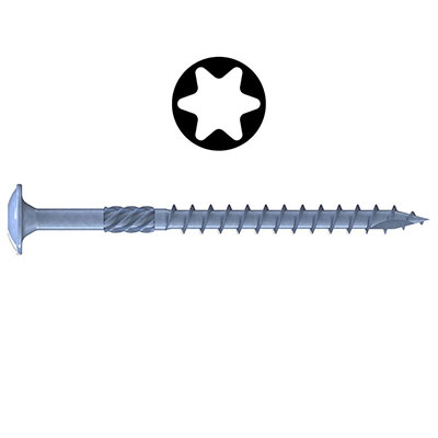 REISSER - Vis bois HBS zingué bleu - Torx® - tête large FP ø 8 x L. 160mm - vendu par 50