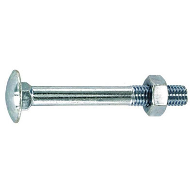 REISSER - Boulon TRCC + écrou zingué bleu - tête demi-ronde FP ø 12 x L. 220mm - vendu à l'unité