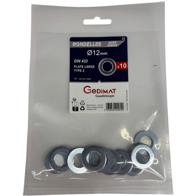 Rondelles étroites inox ø12mm - vendu par 10