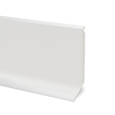 DINAC - Plinthe PVC semi-rigide - blanc - H. 80mm x L. 2.50m