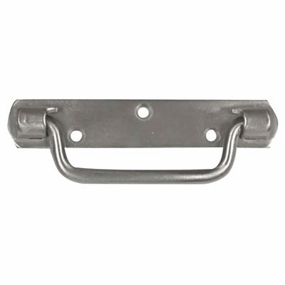 TORBEL - Poignée sur platine bout rond zingué L. 140mm