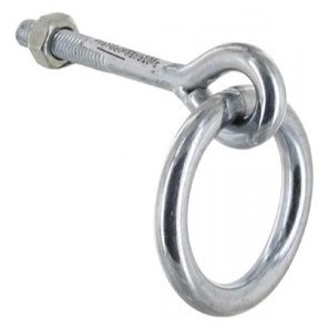 Anneau d'écurie à écrou zingué ø 50 x L. 120mm - vendu à l'unité