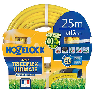 HOZELOCK - Tuyau d'arrosage SUPER TRICOFLEX Ultimate ø 15mm x L. 25m