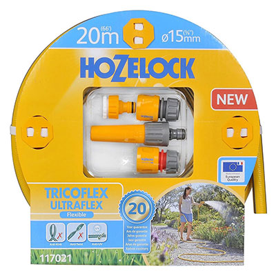 HOZELOCK - Tuyau d'arrosage TRICOFLEX Ultraflex ø 15mm x L. 20m + accessoires